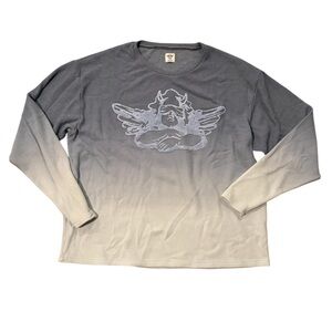 Boys Lie Gray Ombre Long Sleeve Tee
